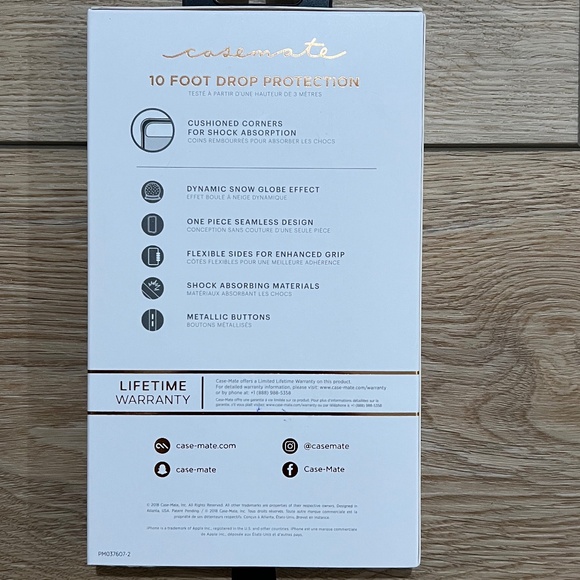 NWOT - Brand New Case-Mate iPhone XR Case - Gold Waterfall - Picture 2 of 2